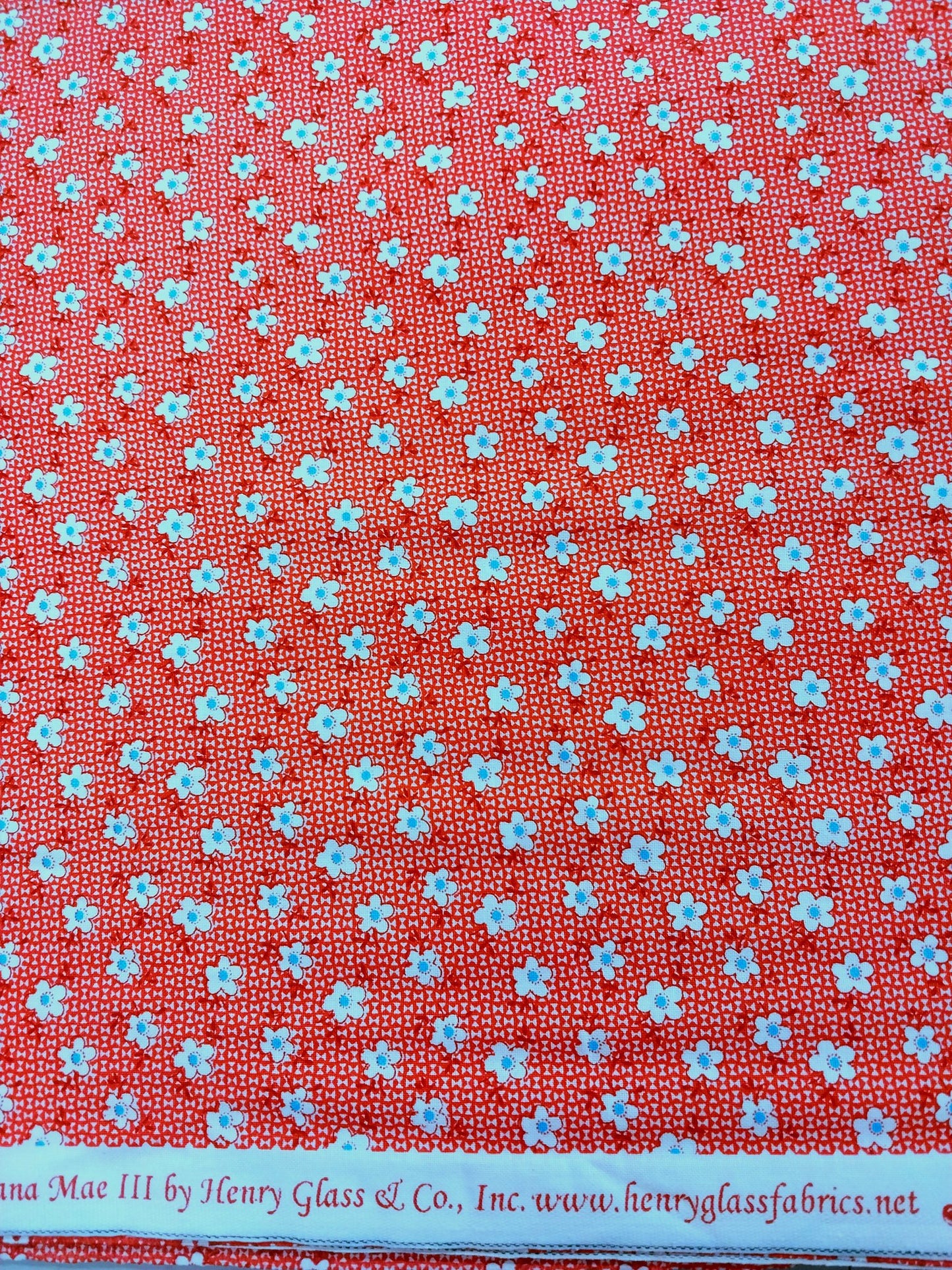 Nana Mae III Red with white flowers