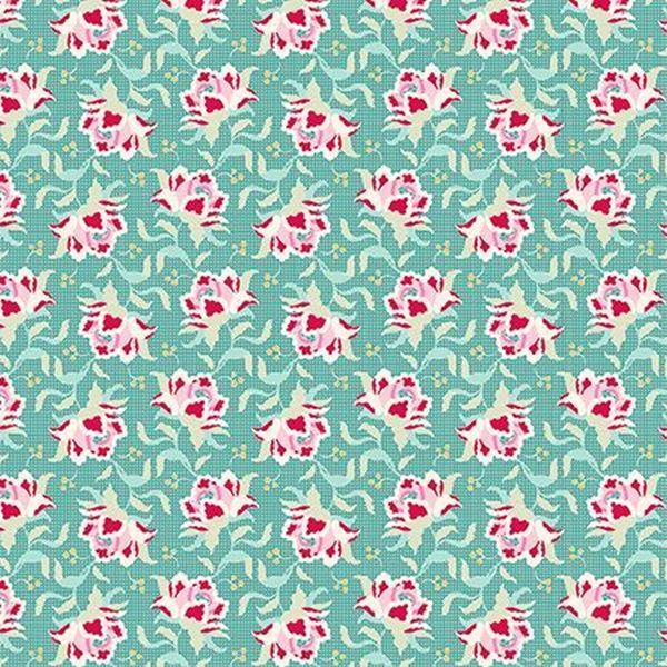 Tilda Circus #481323 Clown Flower Teal 110