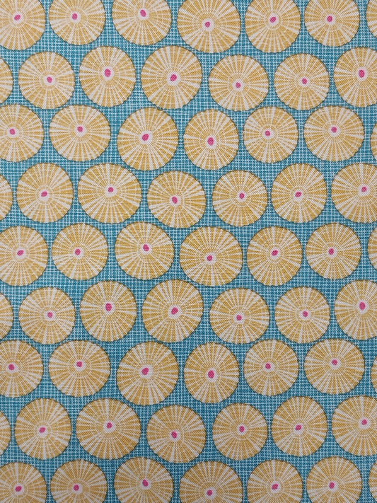 TILDA COTTON BEACH LIMPET SHELL TEAL #100338