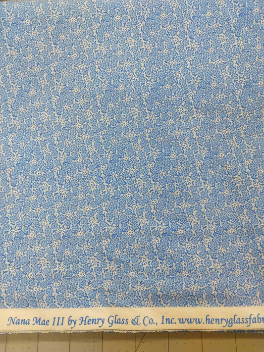 Nana Mae III mini blue flowers