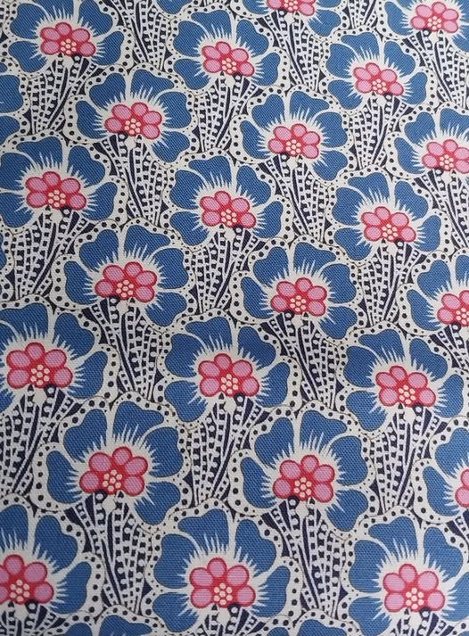 TILDA COTTON BEACH OCEAN FLOWER BLUE #100335