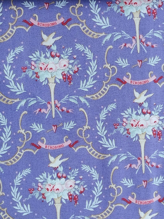 TILDA OLD ROSE BIRDSONG  BLUE #100215
