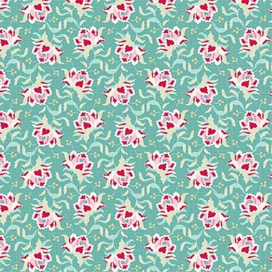 Tilda Circus #481323 Clown Flower Teal 110
